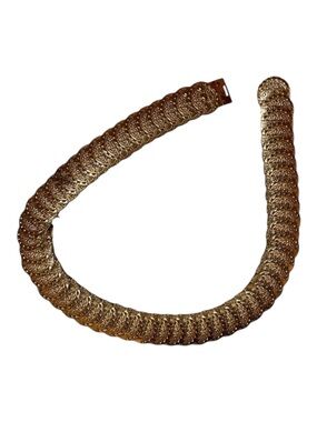 VINTAGE Elastic Medallion Coin Belt in Gold (Tone)
